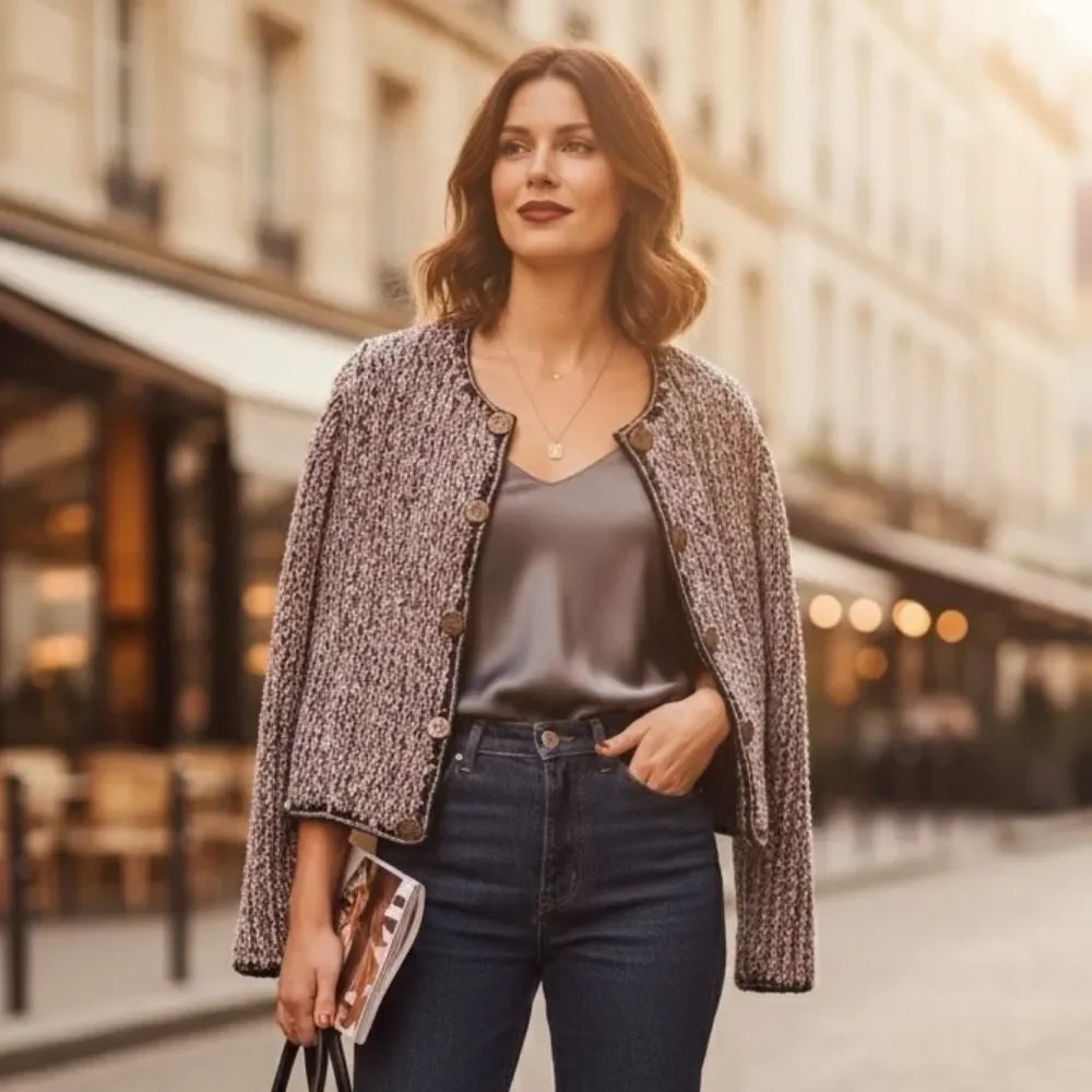Capriccio by Estelle Gracer Heavy Textured Bouclé Jacket (1997)